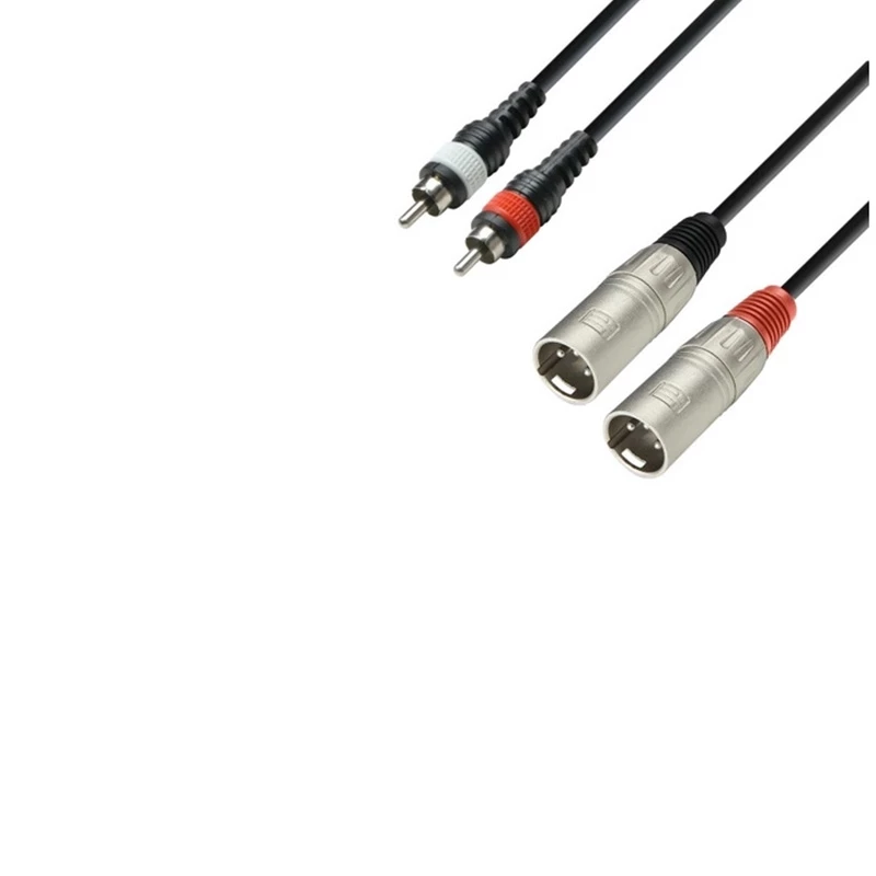 RCA til XLR Han 2 meter